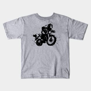 Monkey on the motorbike Kids T-Shirt